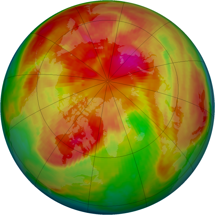 Arctic ozone map for 12 March 1987